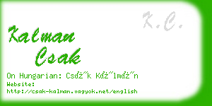 kalman csak business card